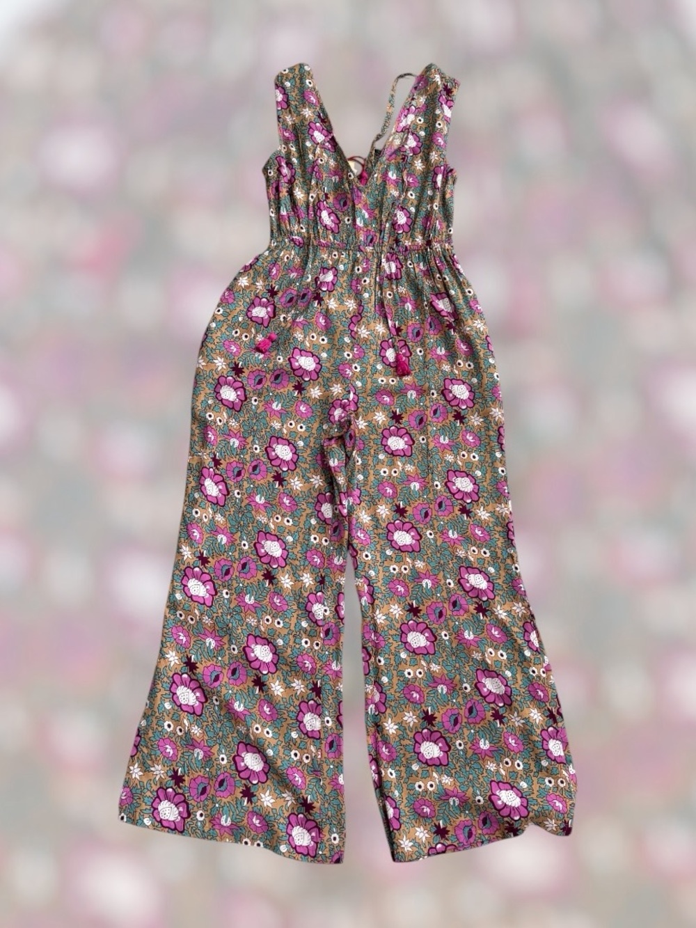 NWT Anthropologie Raga Floral Sleeveless Jumpsuit